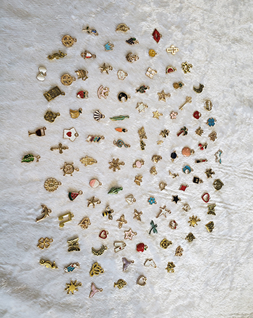 Gold and Mult-Coloured Anklet Charms