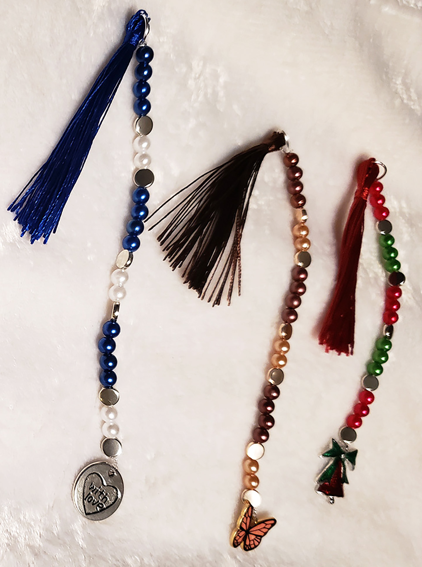 Small Beaded Bookmarks With Charms
