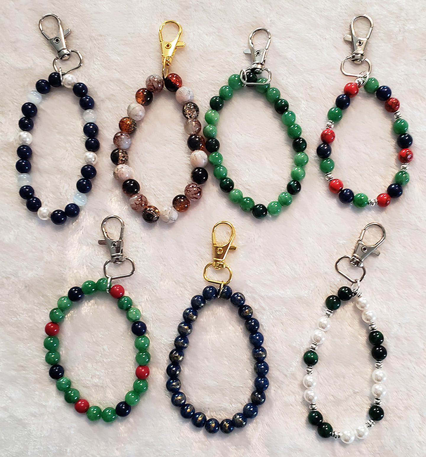 Small Beaded Keychain Bracelets